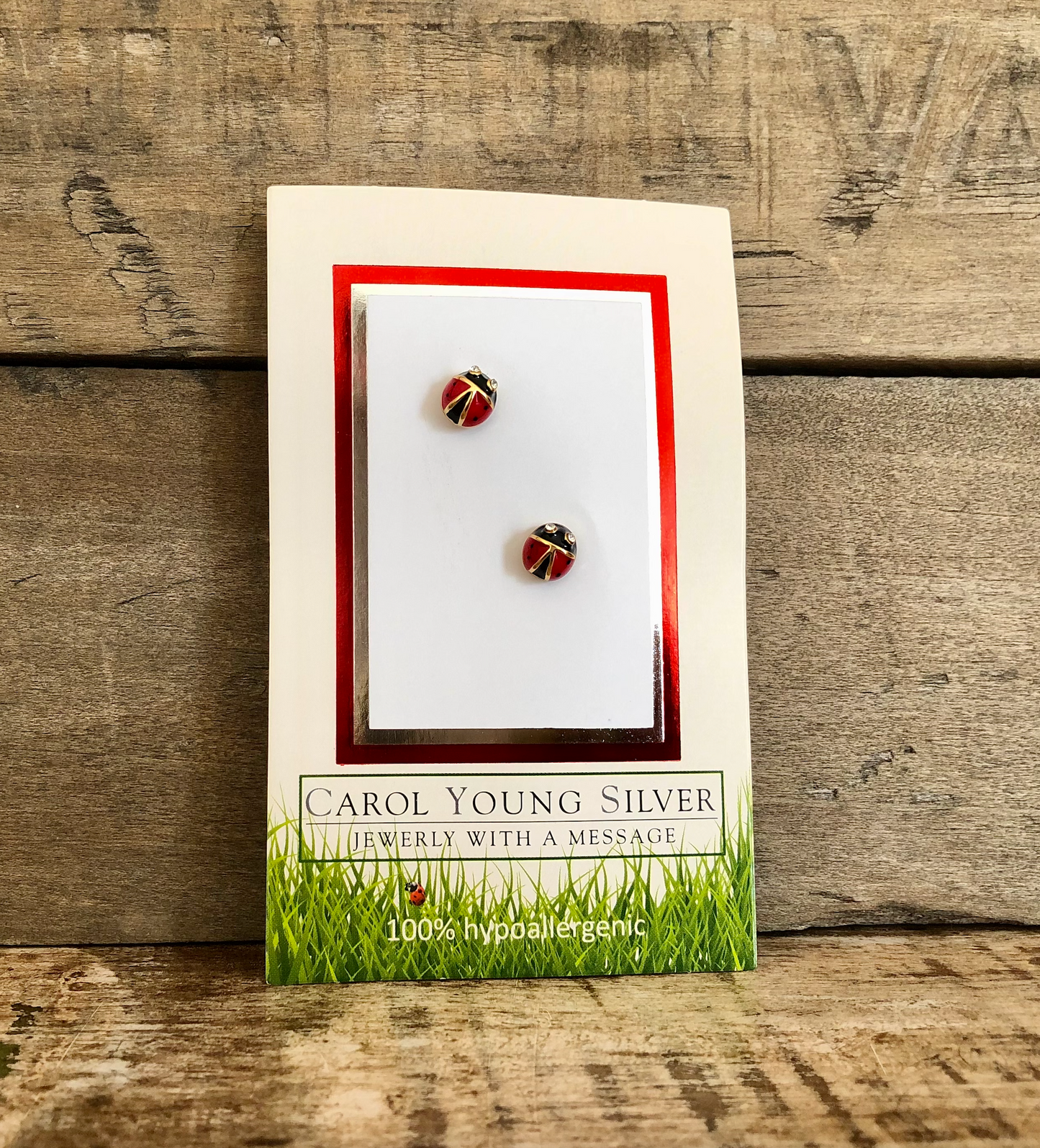 Ladybug Post Earrings